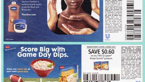 Vaseline 'Care For The Skin You're Born In' FSI